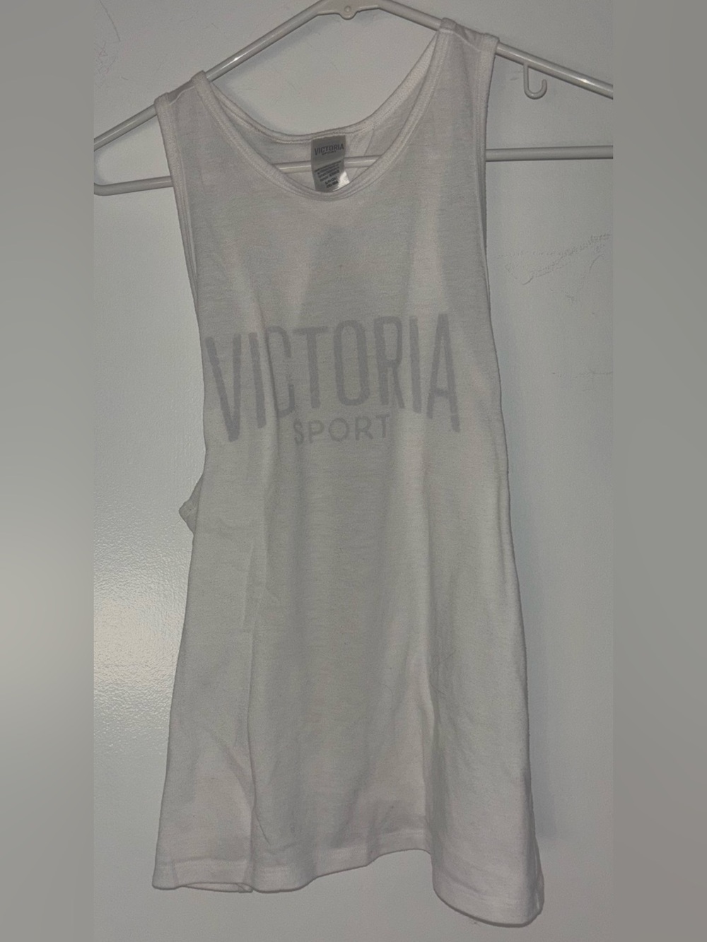Victoria's Secret White Victoria Sport Logo Tank